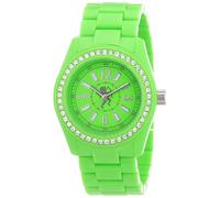 EDC Damen-Armbanduhr Disco Glam - Waterfall Green with Stones A.EE900172006