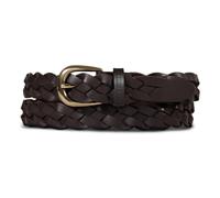 Eddie Bauer Damen Casual Ledergürtel mit robuster Metallschnalle, dünn geflochten - Braun, X-Large