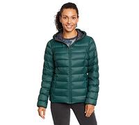Eddie Bauer Damen Cirruslite Daunenjacke mit Kapuze, Gr. XS (32), Dunkles Immergrün