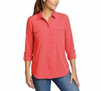 Eddie Bauer Damen Departure Top (Rot, XL), Rot/Ausflug, einfarbig (Getaway Solids), X-Groß