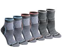 Eddie Bauer Damen Dura Dri Moisture Control 6 Paar Viertelsocken, Anthrazit, sortiert, 6 Paar, Medium
