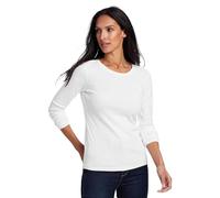 Eddie Bauer Damen Fav Crew Tee Hemd, Weiss/opulenter Garten, X-Klein