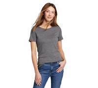 Eddie Bauer Damen Fav Crew Tee, Med Htr Grey, Mittel