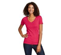 Eddie Bauer Damen Fav VNK Tee Kurzarm, Magenta, Groß