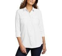 Eddie Bauer Departure Damen Stretch-Langarmshirt mit LSF 50 (US, Alpha, X-Large, Regular, Regular, Weiß)