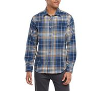Eddie Bauer Flanellhemden für Herren, Knopfleiste, langärmelig, Baumwollflanell, Geburtstagsgeschenk, Geschenk für Ihn, Blau, XL
