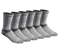 Eddie Bauer Herren 6 Paar Crew Socken mit Dura Dri-Feuchtigkeitsregulierung, Grau (6 Paar), Large