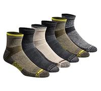 Eddie Bauer Herren Dura Dri Moisture Control 6-Pair Quarter Socken, Olivgrün Sortiert (6 Paar), Large (6er Pack)