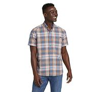 Eddie Bauer Herren Pack It Seersucker Kurzarmhemd, Sienna, XL