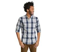 Eddie Bauer Herren Voyager Flex Langarmshirt, Blau, Mittel