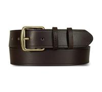 Eddie Bauer Lässiger Damen-Ledergürtel mit robuster Metallschnalle, Double Keeper - Braun, XL