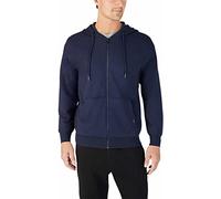 Eddie Bauer Mens Super Soft Heavyweight Full Zip Fleece Hoodie (Blue, Large)