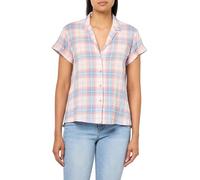 Eddie Bauer Petite Camp-Shirt für Damen, kurzärmelig, verstaubar, Blufog, X-Groß