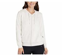 Eddie Bauer Superweiche Damen-Kapuzenjacke mit durchgehendem Reißverschluss, kreidefarben, XX-Large