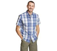 Eddie Bauer Voyager Flex Kurzarmhemd für Herren, Bluebird, XL Groß Tall