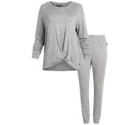 Eddie Bauer Womens 2 Piece Jogger Pajama Set, Ladies Sleepwear - Grey, Medium
