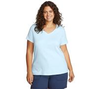 Eddie Bauer Ww SS Fav VNK Damen T-Shirt, Hellblau, 1X, Blassblau, 1X