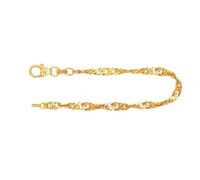 EDELIND 14 Karat / 585 Gold Armband Damen 2.9 mm Bracelet Singapurkette Gelbgold, Länge 19 cm, Armkette mit Karabinerverschluss Goldarmband mit Schmuck Geschenk Box Made in Germany