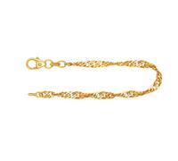 EDELIND 8 Karat / 333 Gold Armband Damen 2.9 mm Bracelet Singapurkette Gelbgold, Länge 18 cm, Armkette mit Karabinerverschluss Goldarmband mit Schmuck Geschenk Box Made in Germany
