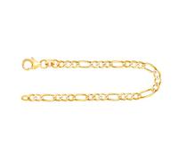 EDELIND Armband Armkette Damen Herren 333 Gold 3.1 mm Figarokette aus Echt Gold Gelbgold Feines Goldarmband mit Schmuck Geschenkbox Made in Germany