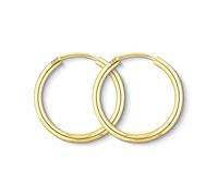 EDELIND Creolen Gold Klein 585 Gelbgold 20mm Breite 2 mm Hoop Earrings für Mädchen Frauen Herren 14 Karat Echtgold Ohrringe Damen Rund mit Schmuck Geschenk Box