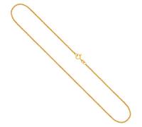 EDELIND Edle Damen Gold Halskette 1.5 mm, Erbskette 750 aus Gelbgold, Echt Gold Kette mit Stempel, Goldkette mit Federringverschluss, Länge 45 cm, Gewicht ca. 3.8 g, Made in Germany