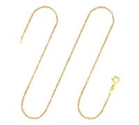 EDELIND Feine Goldkette Herren Damen Kinder 1.4 mm Singapurkette Gold 18 k (750) Gelbgold 45 cm Halskette Echtgold Kette ohne Anhänger mit Schmuck Geschenkbox