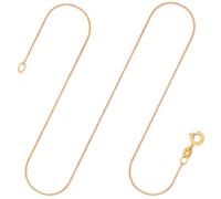 EDELIND Feine Panzerkette Gold 1,1 mm | 14 Karat | Länge 42 cm | Damen Goldkette Herren 585 Echtgold | Kette Damen aus Gelbgold ohne Anhänger | Halskette Damen Mädchen Gold Schmuck Geschenk Box