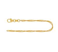 EDELIND Feines Armband Damen 333 Echt Gold 2.2 mm Singapurkette Gelbgold Länge 18,5 cm Goldarmband Armkette mit Schmuck Geschenk Box Made in Germany