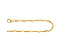 EDELIND Feines Armband Damen 333 Gelbgold Bracelet Singapurkette 2.4mm Armkette 8K Echtgold Goldarmband L 18 cm Armband mit Schmuck Geschenk Box