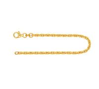 EDELIND Feines Armband Damen Herren 333 585 750 Echt Gold 2.5 mm Ankerkette diamantiert 8 14 18K Gelbgold Armkette Goldarmband mit Schmuck Geschenkbox