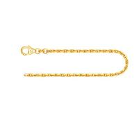 EDELIND Feines Armband Damen Herren 585 750 Echt Gold 2 mm Ankerkette diamantiert 14 18K Gelbgold Armkette Goldarmband mit Schmuck Geschenkbox Made in Germany