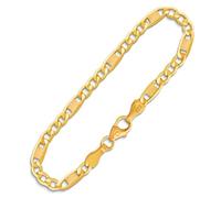 EDELIND Goldarmband Damen Herren 333 585 Echtgold 3.5 mm - Fantasiekette Gelbgold & Bicolor 18-24 cm Länge - auch 375 750 Gold Armkette mit Geschenkbox