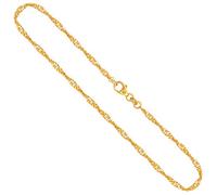 EDELIND Goldkette 333 Gelbgold 2,4mm für Damen Kinder - Singapurkette Halskette 8 Karat Gold Länge 36cm - Goldschmuck mit Schmuck Geschenk Box Made in Germany