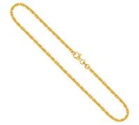 EDELIND Goldkette, Ankerkette diamantiert Gelbgold 333/8 K, Länge 60 cm, Breite 2.5 mm, Gewicht ca. 15 g., NEU