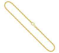 EDELIND Goldkette, Ankerkette diamantiert Gelbgold 585/14 K, Länge 60 cm, Breite 2 mm, Gewicht ca. 12.5 g., NEU