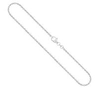 EDELIND Goldkette, Ankerkette rund Weißgold 750/18 K, Länge 50 cm, Breite 2 mm, Gewicht ca. 7.2 g., NEU