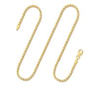 EDELIND Goldkette Damen 333 Echtgold - Kordelkette 2.1 mm Gelbgold - 42cm Halskette für Frauen & Herren mit Schmuckbox