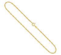 EDELIND Goldkette Damen 333 Gold Dünne 1,8 mm Kette Echtgold Singapurkette Gelbgold Halskette Länge 55 cm mit Schmuck Geschenk Box Made in Germany