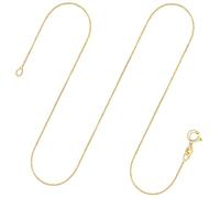EDELIND Goldkette Damen 585 Echtgold - Venezianerkette 0.7mm Gelbgold - 40cm Halskette mit Geschenkbox