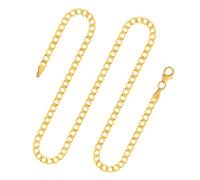 EDELIND Goldkette Herren Damen 585 Gold Panzerkette Facettiert 3.1 mm Länge 55 cm Gewicht ca. 7 g Echtgold Kette Gelbgold Halskette Made in Germany