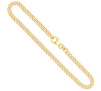 EDELIND Halskette 585 Gold Herren 3,4 mm Panzerkette Flach Gelbgold Länge 55cm Echtgold Kette Goldkette mit Schmuck Geschenk Box Made in Germany