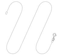 EDELIND Kette Damen Weißgold 585 0,8mm Feine Ankerkette Rund 14 K Gold Halskette Echt Gold Kette Länge 50cm Goldschmuck Made in Germany Goldkette