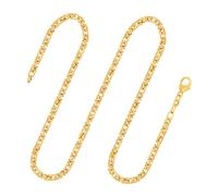 EDELIND Königskette Gold - Echtgold 585, Kette 3,2 mm mit Stempel, Gelbgold Halskette aus Deutschland, Herren Goldkette mit Karabinerverschluss, Länge 60 cm, Gewicht ca, 44,5 g,