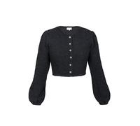 Edelnice Trachtenmode Damen Trachten Strickjacke Isa in Creme oder Schwarz Gr. 32-48 (Schwarz, 46)