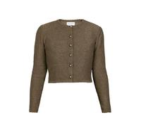 Edelnice Trachtenmode Damen Trachten Strickjacke Sophie in blau, Khaki oder anthrazit Gr. 32-48 (Khaki, 36)