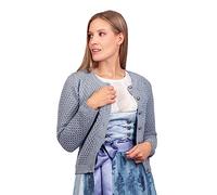 Edelnice Trachtenmode Damen Trachten Strickjacke Theresa aus Wolle in Rosa oder Anthrazit Gr. 34-48 (Strickjacke-Theresa-anthrazit, 42)