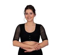 Edelnice Trachtenmode Dirndlbluse Kassandra schwarz aus Spitze Gr. 32-56