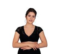 Edelnice Trachtenmode Dirndlbluse Leonie schwarz aus Spitze Gr. 32-56