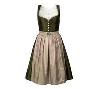 Edelnice Trachtenmode Exklusives Designer Midi Dirndl Adele mit Knopfleiste inkl. Dirndlschürze Gr. 32-54 (DE/NL/SE/PL, Numerisch, 48, Regular, Regular)